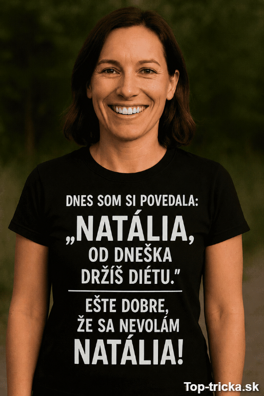 Vtipné tričko diéta s ľubovoľným menom
