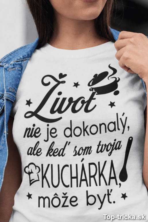 Vtipné tričko dokonalá kuchárka