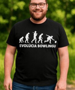 Vtipné tričko evolúcia bowlingu