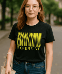 Vtipné tričko Expensive barcode