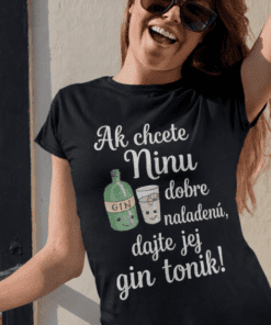 Vtipné tričko gin tonik s ľubovoľným menom
