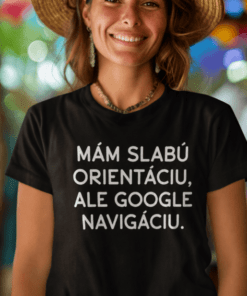 Vtipné tričko Google navigácia