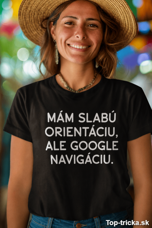 Vtipné tričko Google navigácia