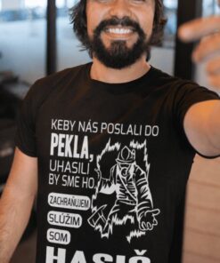Vtipné tričko hasič v pekle