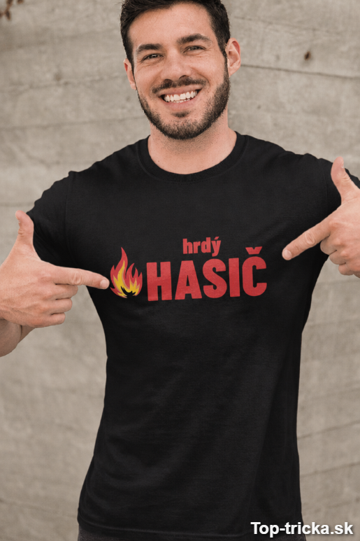 Vtipné tričko hrdý hasič
