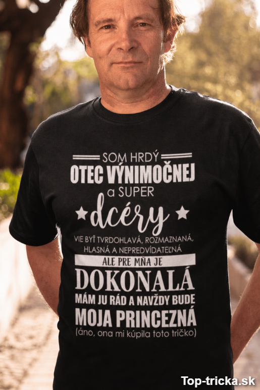 Vtipné tričko hrdý otec dcéry