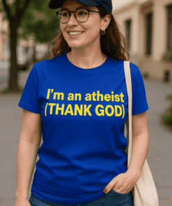 Vtipné tričko I'm an atheist thank God