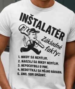 Vtipné tričko inštalatér základné fakty