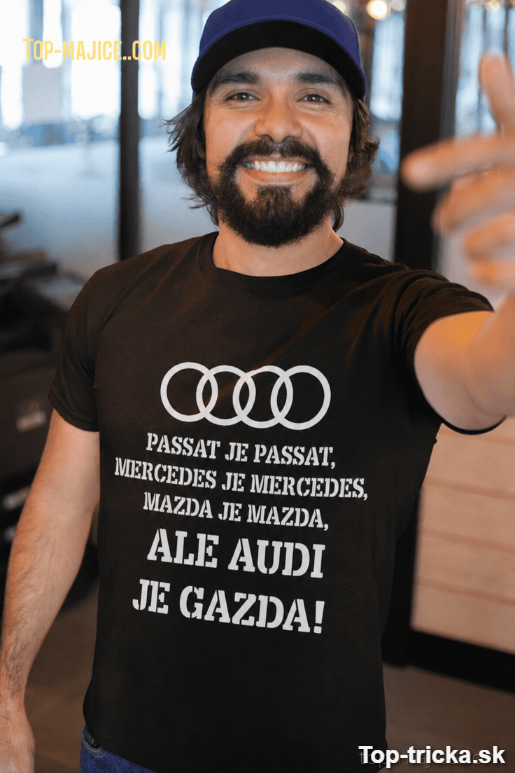 Vtipné tričko je gazda s ľubovoľnou značkou