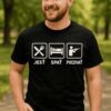 Vtipné tričko jesť spať poľovať