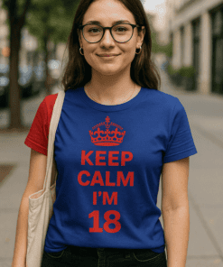 Vtipné tričko Keep Calm 18 rokov