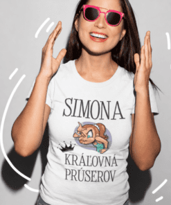 Vtipné tričko kráľovná prúserov s ľubovoľným menom