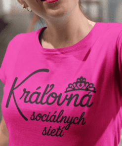Vtipné tričko kráľovná sociálnych sietí