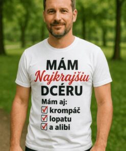 Vtipné tričko mám najkrajšiu dcéru