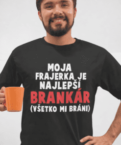 Vtipné tričko moja frajerka je najlepší brankár