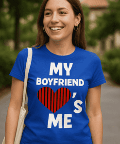 Vtipné tričko my boyfriend loves me