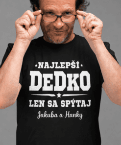 Vtipné tričko najlepší dedko s ľubovoľnými menami