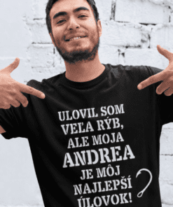 Vtipné tričko najlepší úlovok s ľubovoľným menom
