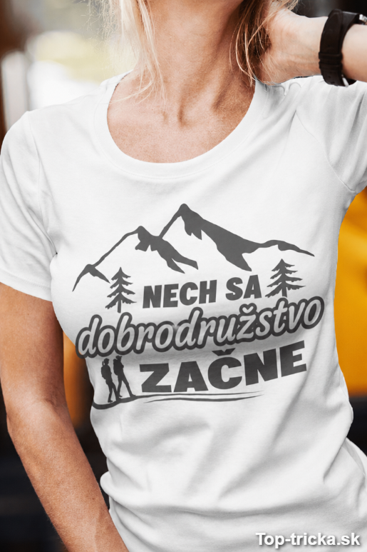 Vtipné tričko nech sa dobrodružstvo začne