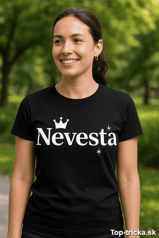 Vtipné tričko nevesta s korunkou