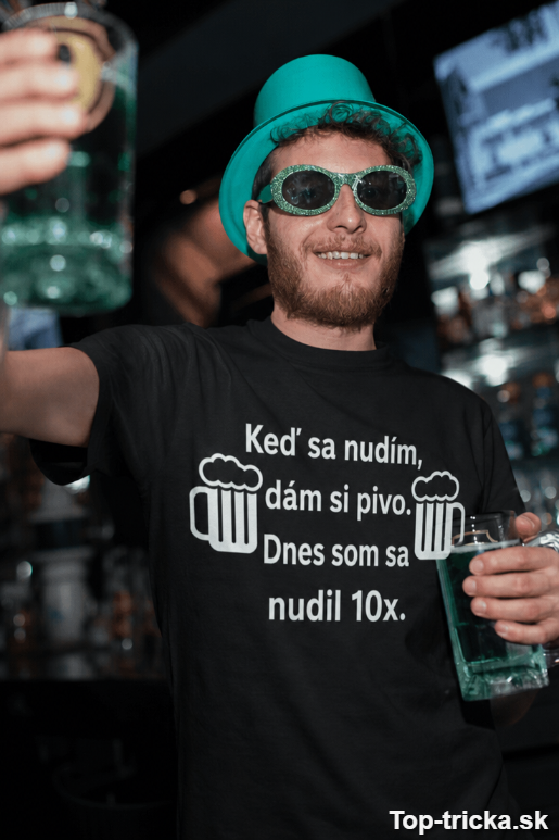 Vtipné tričko nuda a pivo