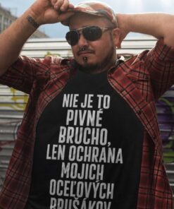 Vtipné tričko oceľové brušáky