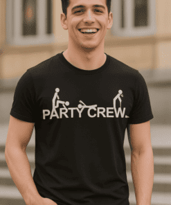 Vtipné tričko party crew