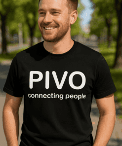 Vtipné tričko pivo connecting people