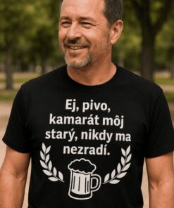 Vtipné tričko pivo môj starý kamarát