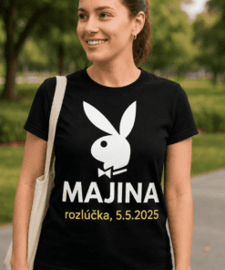Vtipné tričko playboy rozlúčka s ľubovoľným menom