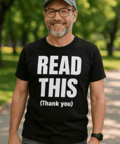 Vtipné tričko read this thank you