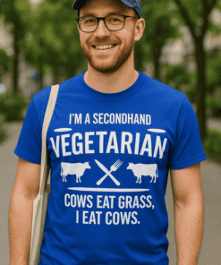 Vtipné tričko secondhand vegetarian