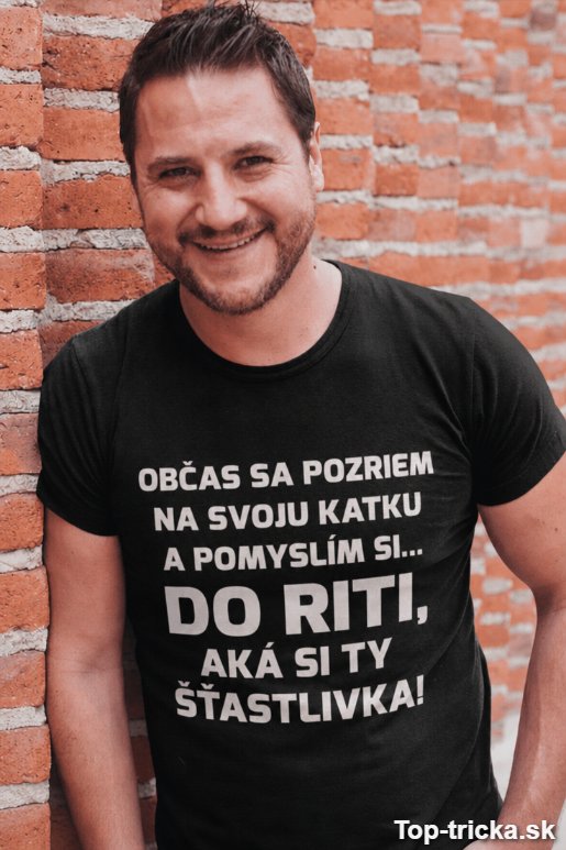 Vtipné tričko šťastlivka s ľubovoľným menom