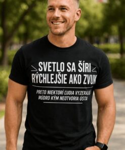 Vtipné tričko svetlo rýchlejšie ako zvuk