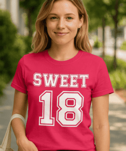 Vtipné tričko Sweet 18