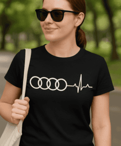 Vtipné tričko tep srdca I love Audi