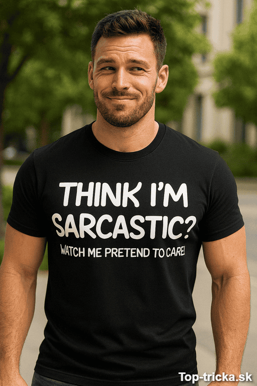 Vtipné tričko Think I am sarcastic