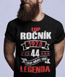 Vtipné tričko Top ročník s ľubovoľným rokom