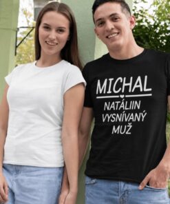 Vtipné tričko vysnívaný muž s ľubovoľným menom