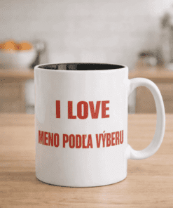 Vtipný hrnček I love s ľubovoľným menom