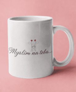 Vtipný hrnček myslím na teba