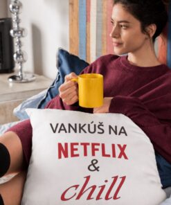 Vtipný vankúš Netflix and chill