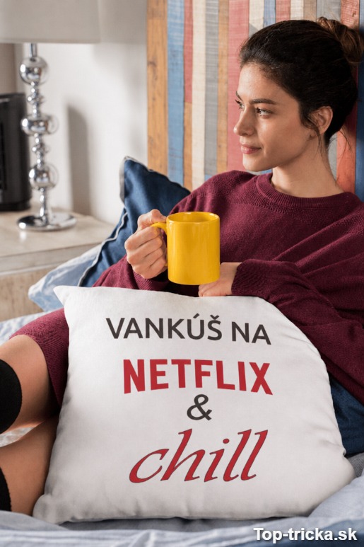 Vtipný vankúš Netflix and chill