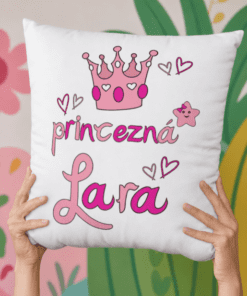 Vtipný vankúš princezná s ľubovoľným menom