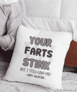 Vtipný vankúš valentínsky farts